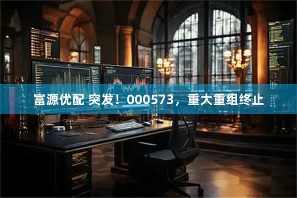 富源优配 突发！000573，重大重组终止