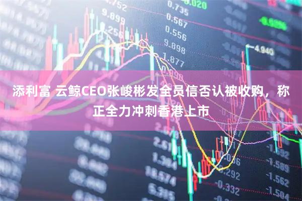 添利富 云鲸CEO张峻彬发全员信否认被收购，称正全力冲刺香港上市